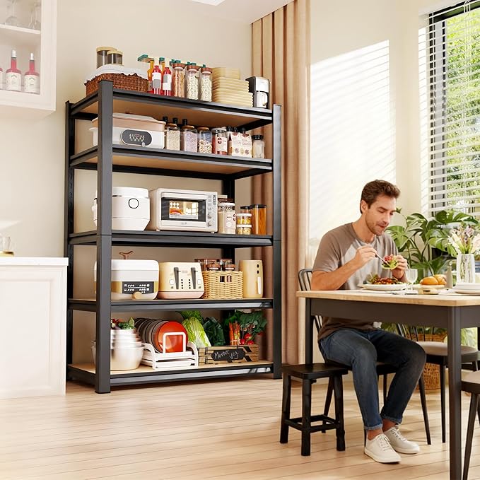 71"H-35"W Garage Shelving-2050LBS 5 Tier Storage Shelves, Adjustable Heavy Duty - Image 6