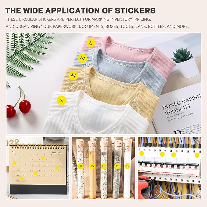 PARLAIM 1/2 Inch Round Adhesive Color-Code Dot Stickers, 500 Stickers Inventory - Image 6