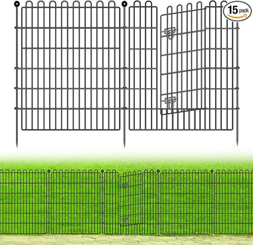 15 Panels No Dig Decorative Garden Fence by OutdoorFence