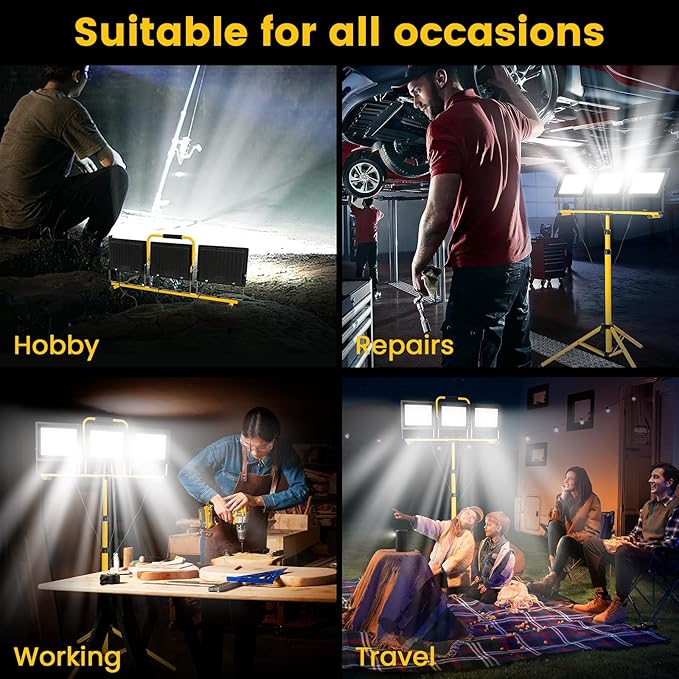30000 Lumen Super Bright Portable Heavy Duty LED Work Light - Image 6