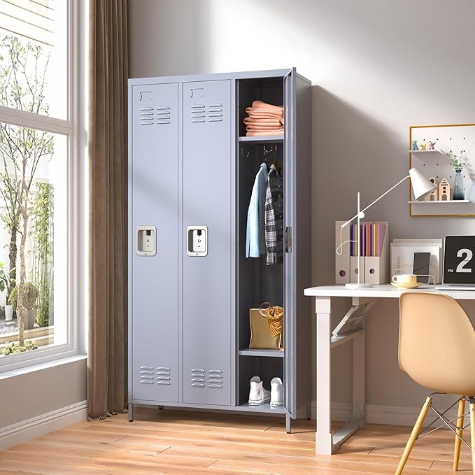 3 Doors Locker Storage Cabinet, Metal Locker - Image 7