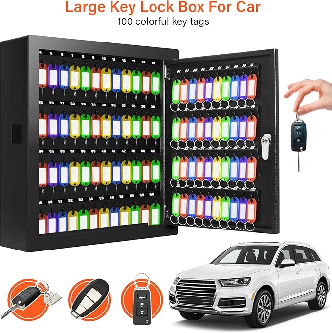 100 Keys Key Cabinet, Anti-Theft Key Lock Box - Image 6