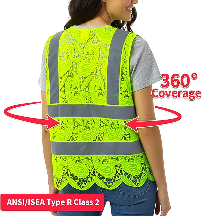 Lace-Mesh Safety Vest for Women & Men - Image 3