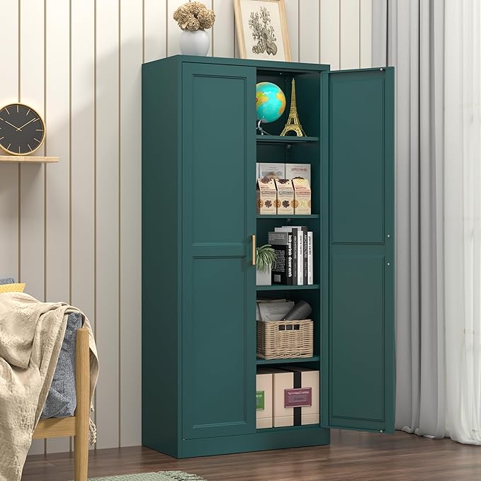 Kitchen Pantry Cabinet, 71 Inch Tall Metal Pantry Cabinet - Image 8