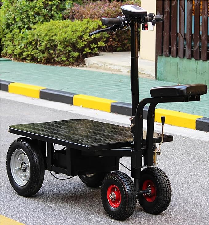 Electric Flatbed Durable Heavy Duty Steel Flatbed Cart Folding Hand Cart 600kg - Image 2