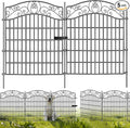 5 Panels No Dig Decorative Outdoor Garden Fence by MarsExplo