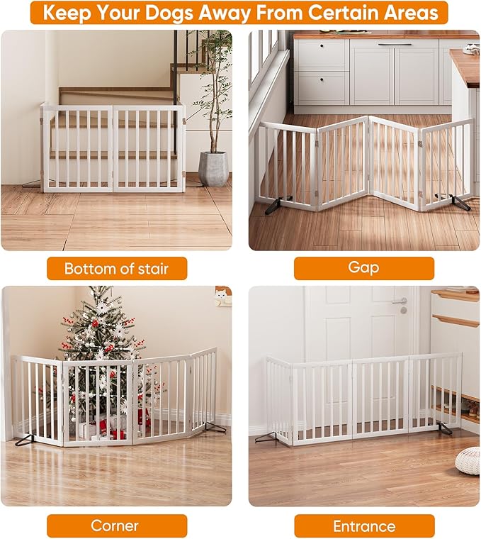 37-74" Wide Dog Gate 4 Panel Dog Gates - Image 4