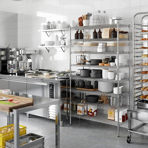 18" Deep x 42" Wide x 74" Height Wire Shelving Kit | 8-Tier | NSF Commercial - Image 2