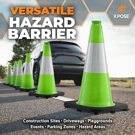 Xpose Safety 18” Lime Green Traffic Cone - Image 6