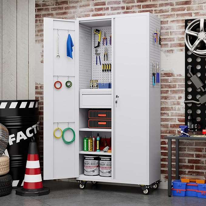 71" H Metal Garage Storage Cabinet - Image 8