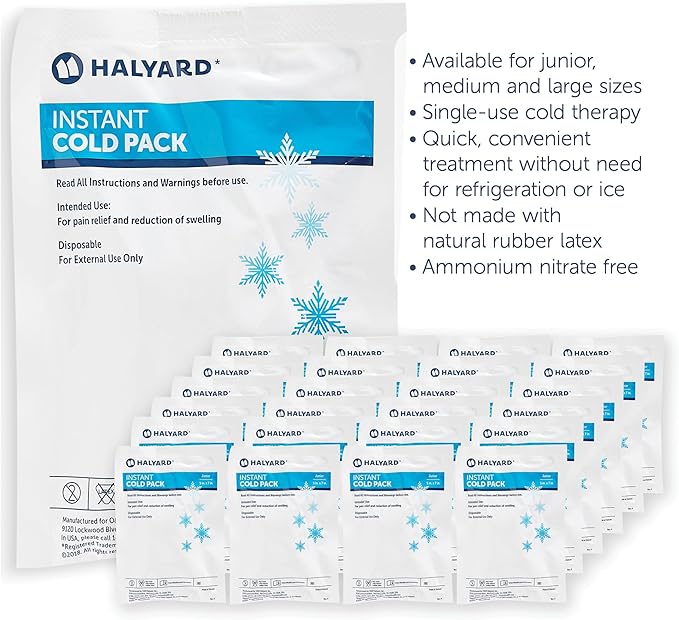 HALYARD Instant Cold Pack Disposable Cold Compress Ice Packs w/Flocking - Image 3