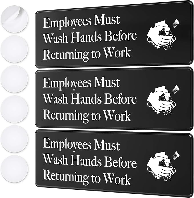 ASSURED SIGNS Employees Must Wash Hands Sign by AssuredSigns