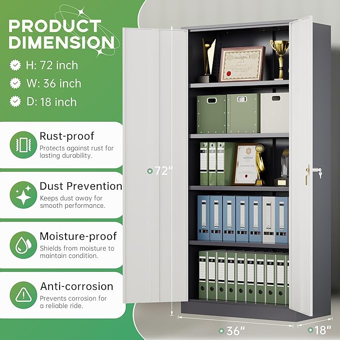 INTERGREAT Metal Storage Cabinet - Image 3