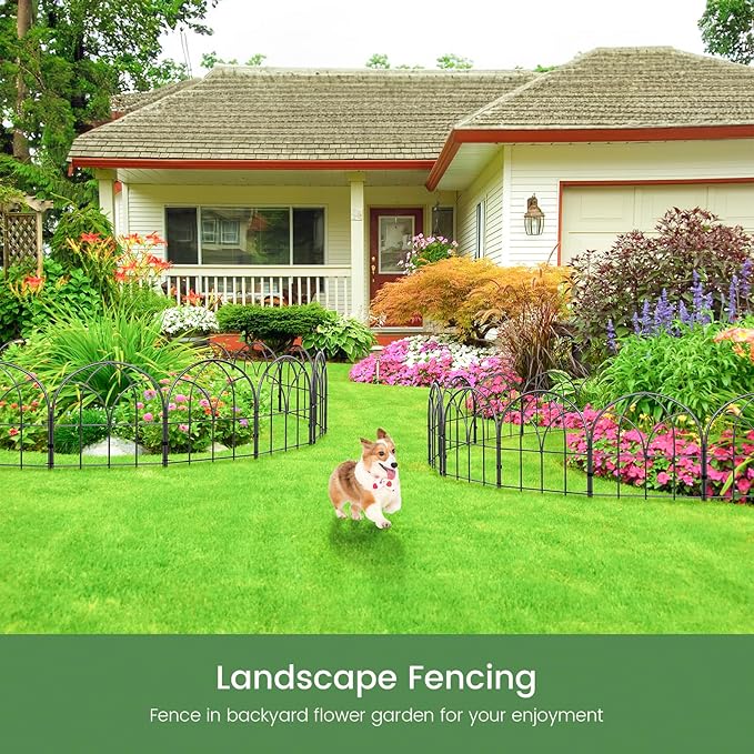 Small 12.55"*16.53" Decorative Garden Fencing Border, No Dig Fences Barrier - Image 9