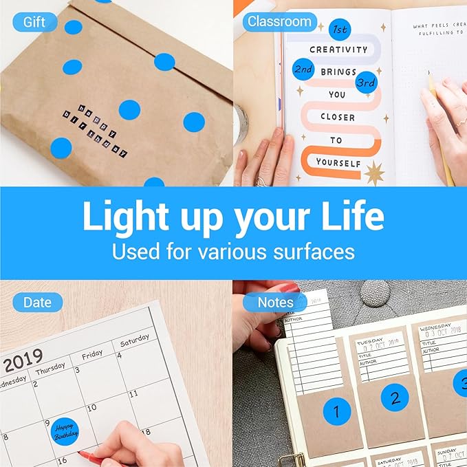 1 Inch Circle Dot Stickers 1000 PCS Color Coding Thermal Labels Dots Writable - Image 4