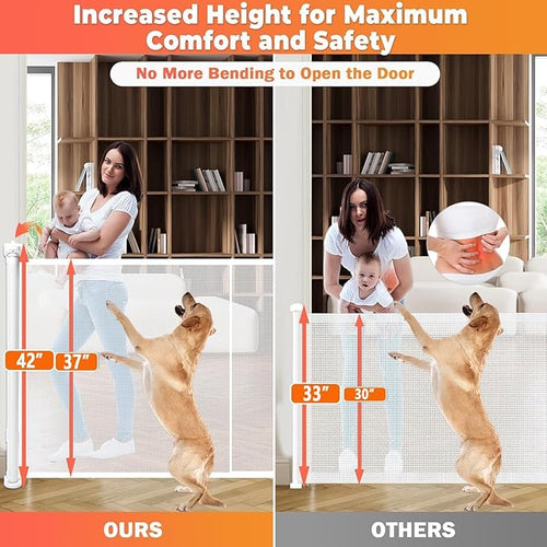 160" Retractable Baby Gates Extra Wide Dog Gate, Long Child Safety Gate - Image 2