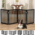 Homykic Bamboo Freestanding Dog Gate, No Assembly Pet Gate Indoor, 24”H x 75”W by Homykic