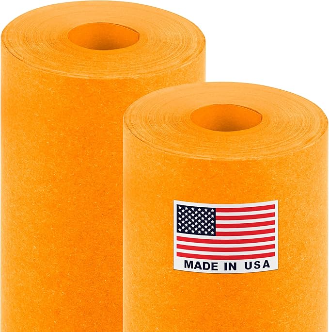 18" x 1200" Orange Kraft Paper Roll, 45 lbs Thickness, Made in USA Colored by Paclord