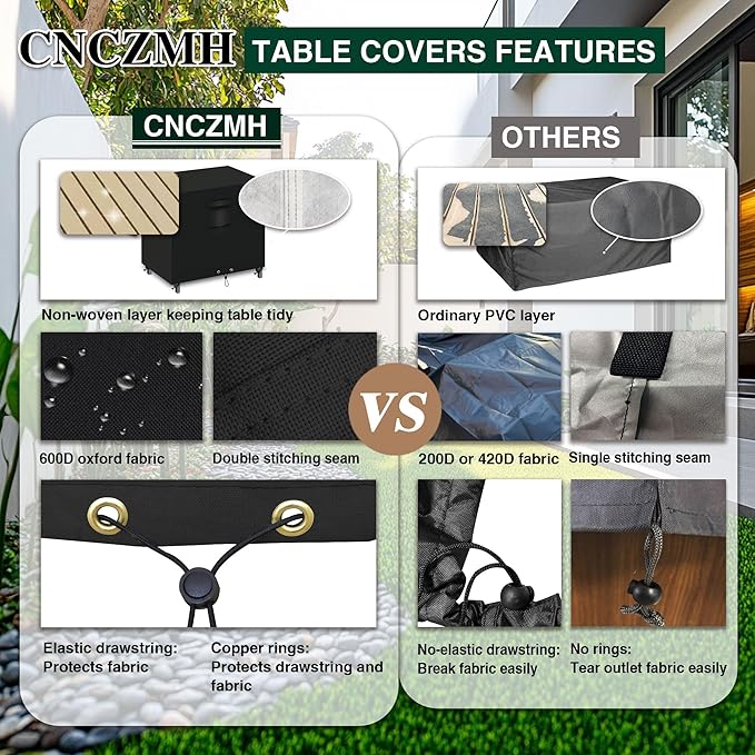 Heavy Duty Patio Furniture Covers Waterproof, 600D Outdoor Furniture Cover - Image 3