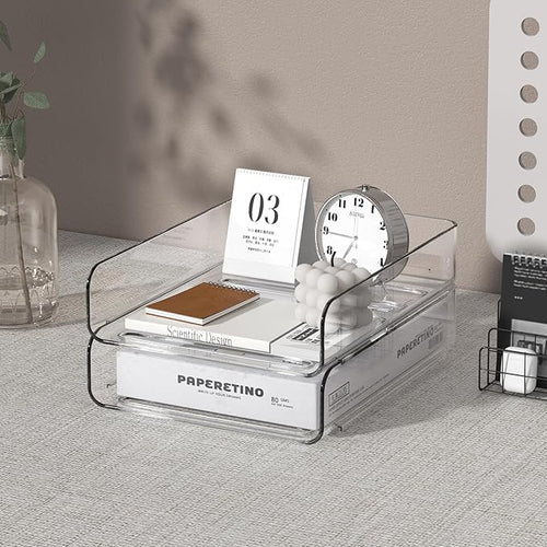 2-Tier Acrylic Paper Tray Organizer - Image 2