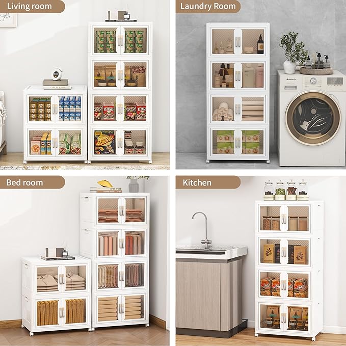 Large Clear Stackable Storage Bins - Image 7