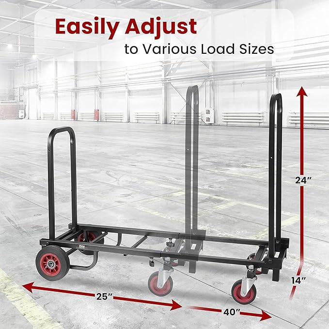 Pyle Compact Folding Adjustable Equipment Cart - Image 2