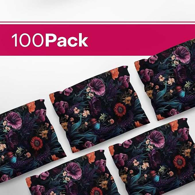10x13 Poly Mailers – Dark Floral – Waterproof, Tear-Resistant Shipping Bags - Image 3