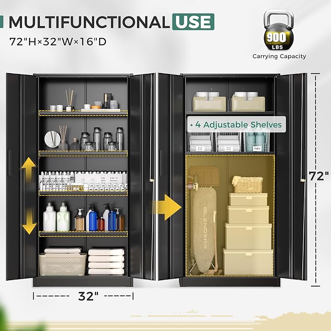 Greenvelly Metal Storage Cabinet - Image 4