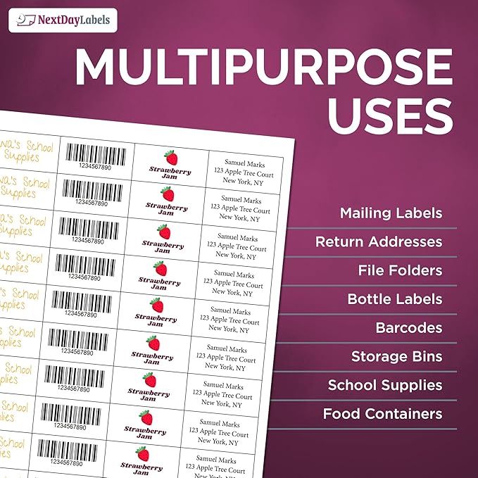 NextDayLabels – 2" x 1" Rectangular Sticker Labels - Image 4