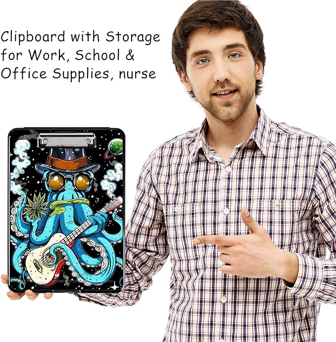 Clipboard with Storage, High Capacity Plastic Storage Clipboard with Pen Holder - Image 7