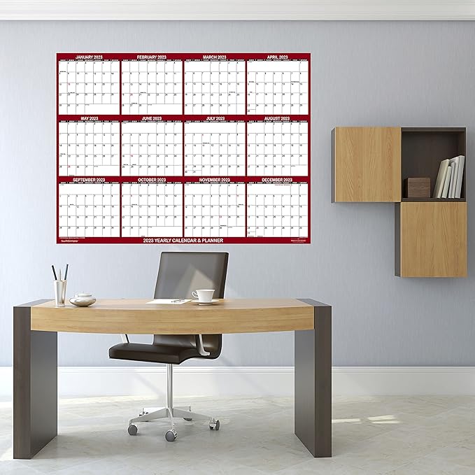 32" x 48" SwiftGlimpse 2026 Wall Calendar Erasable Jumbo XL Wet & Dry Erase - Image 5