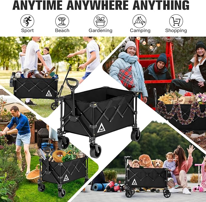 Wagon Cart Shopping Foldable Folding Collapsible - Image 5