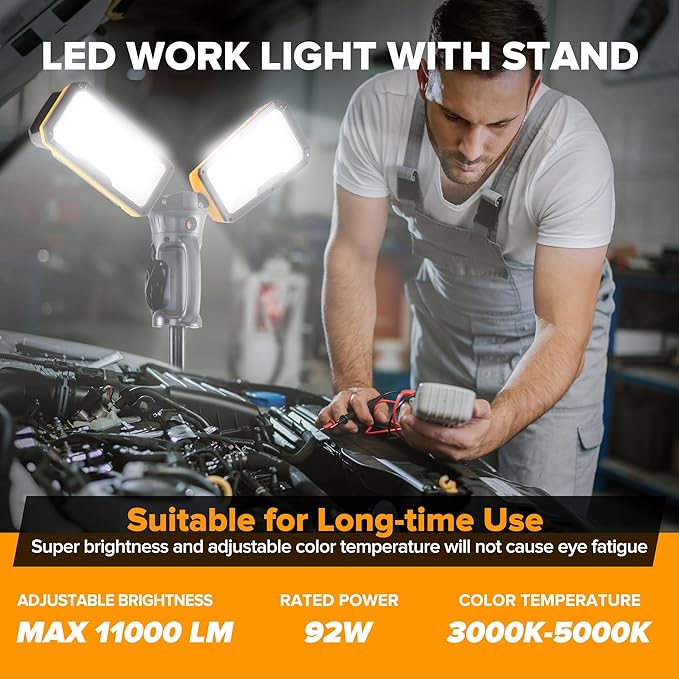 LUTEC 【Upgraded】 6290Max 11000 Lumen 92W Dimmable LED Work Light - Image 2