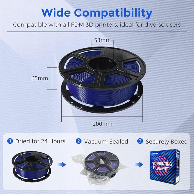 FLASHFORGE PETG Pro Filament 1.75mm Blue, 3D Printer Filament 1kg Spool - Image 6