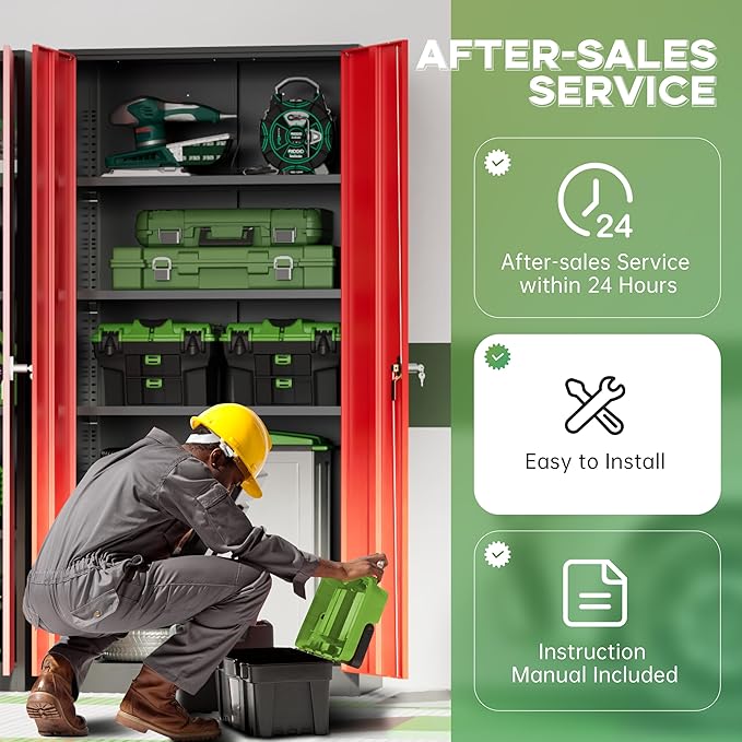 INTERGREAT Metal Storage Cabinet, Locking Tool Cabinets - Image 4