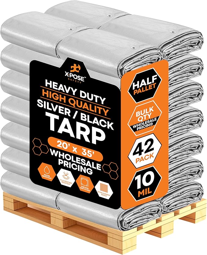 Heavy Duty Poly Tarp 20' x 35' by XposeSafety