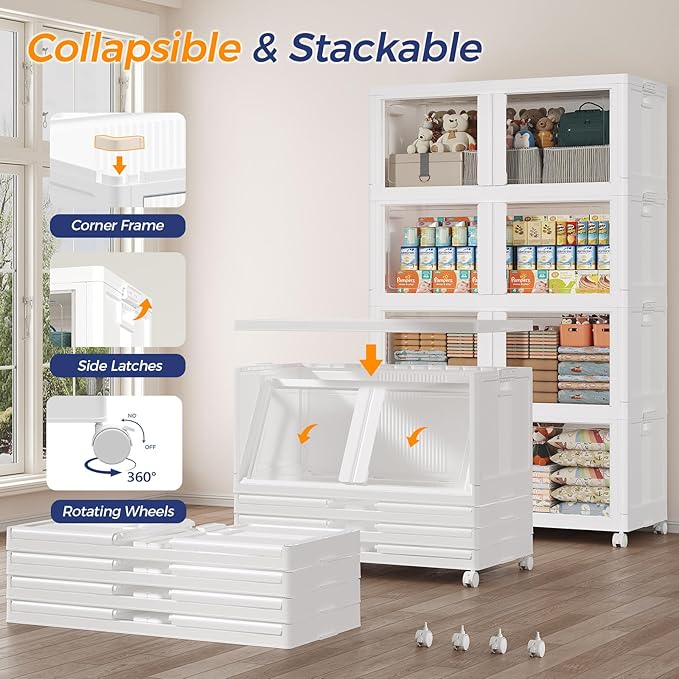 120Gal Plastic Stackable Storage Bins - Image 4
