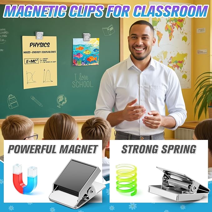 12 Pack Large Magnetic Clips Heavy Duty, Strong Magnet Clips - Image 3