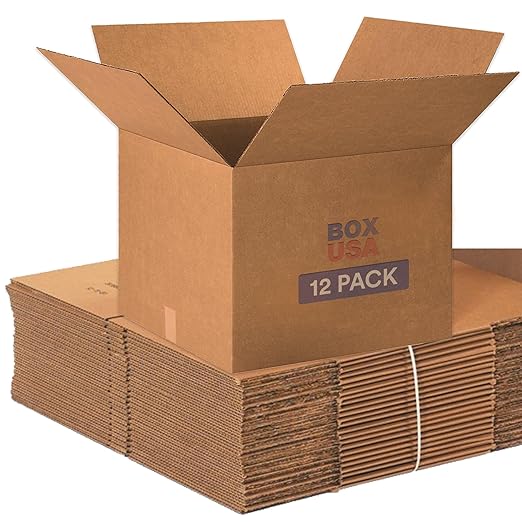 BOX USA Moving Boxes Large 20"L x 20"W x 15"H 12-Pack by BOXUSA