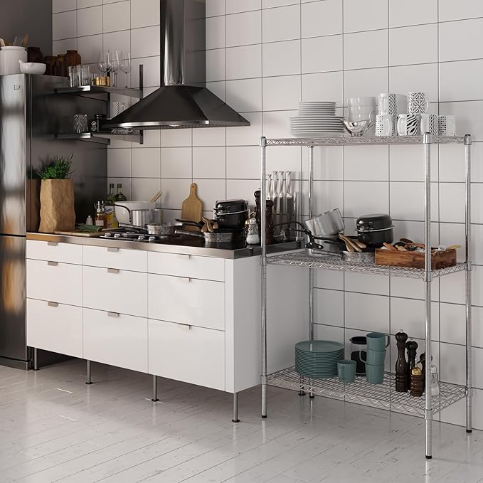 18" Deep x 36" Wide x 54" Height Wire Shelving Kit | 3-Tier | NSF Commercial - Image 2