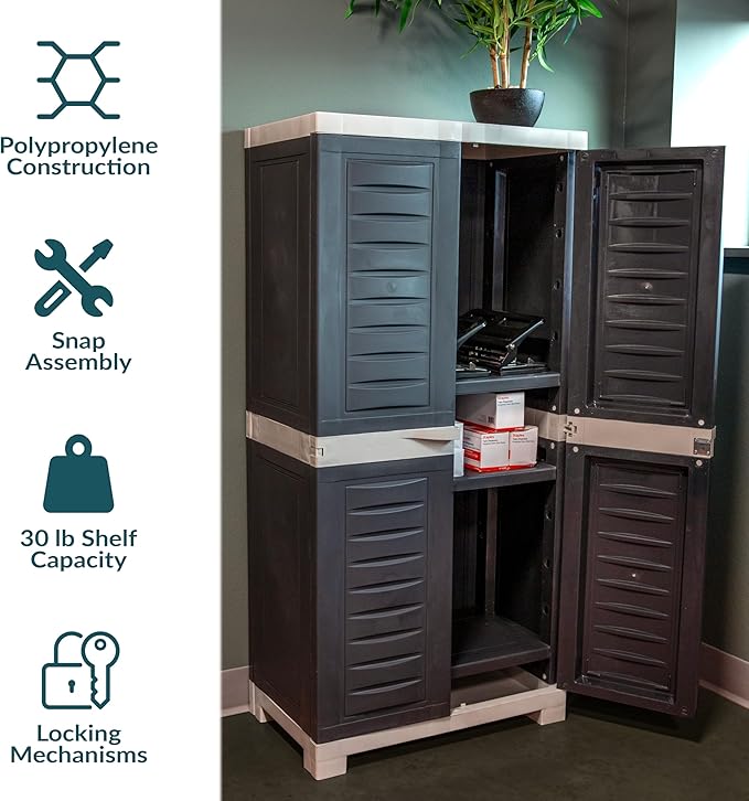 Sunnydaze Lockable Storage Cabinet - Image 5