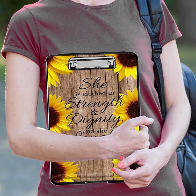 Clipboard with Storage, Hard Letter A4 Size Clip Board with Pen Holder & Paper - Image 5