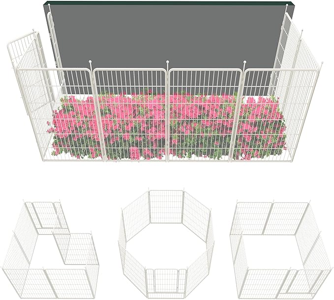 FXW Garden Fence Outdoor for The Yard – 45in x 18.2ft Heavy Duty Metal Animal by FXW