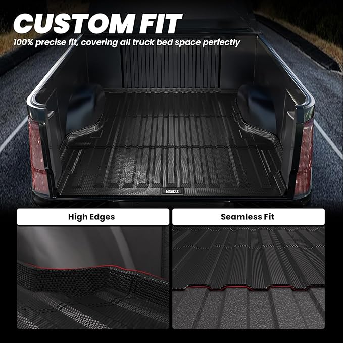 LASFIT 5.0ft Bed Mat for Ford Ranger 2023 2022 2021 2020 2019 Truck Bed TPE All - Image 2