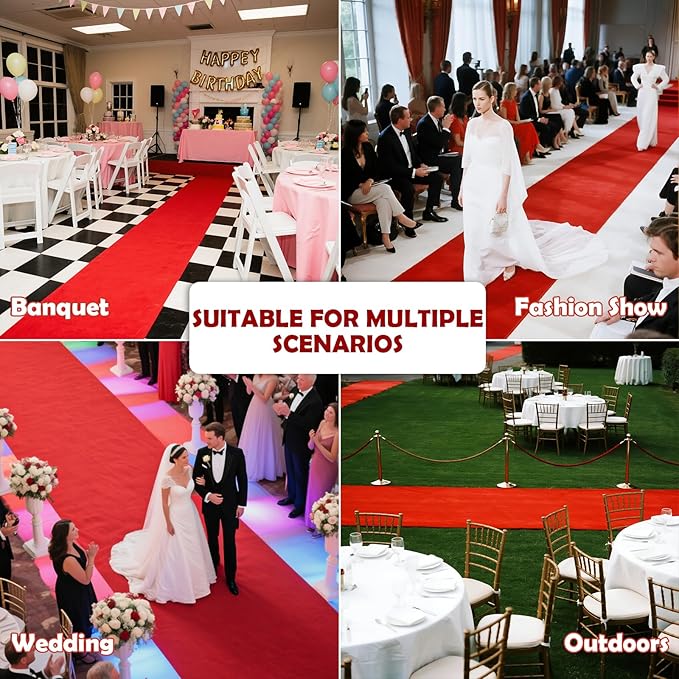 450 GSM Extra Thick Waterproof Red Carpet Runner - Image 6