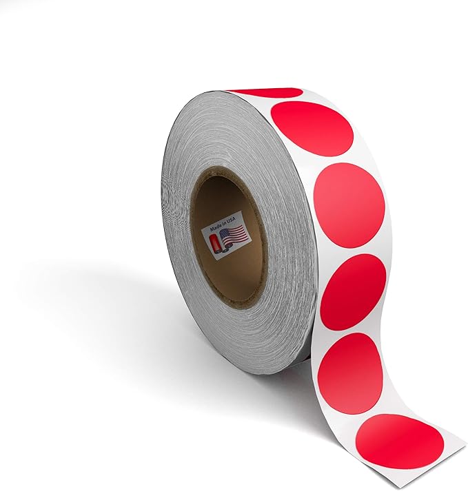Kenco Color Coding Circle Dot Sticker Labels on a roll by KENCO
