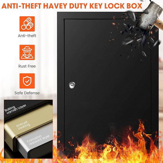150 Keys Cabinet Organizer Wall Mount, Heavy Duty Key Lock Box - Image 3