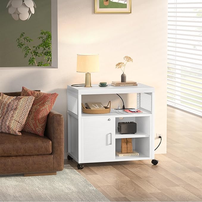 Unikito Rolling File Cabinet Lateral Office Filing Cabinets - Image 6