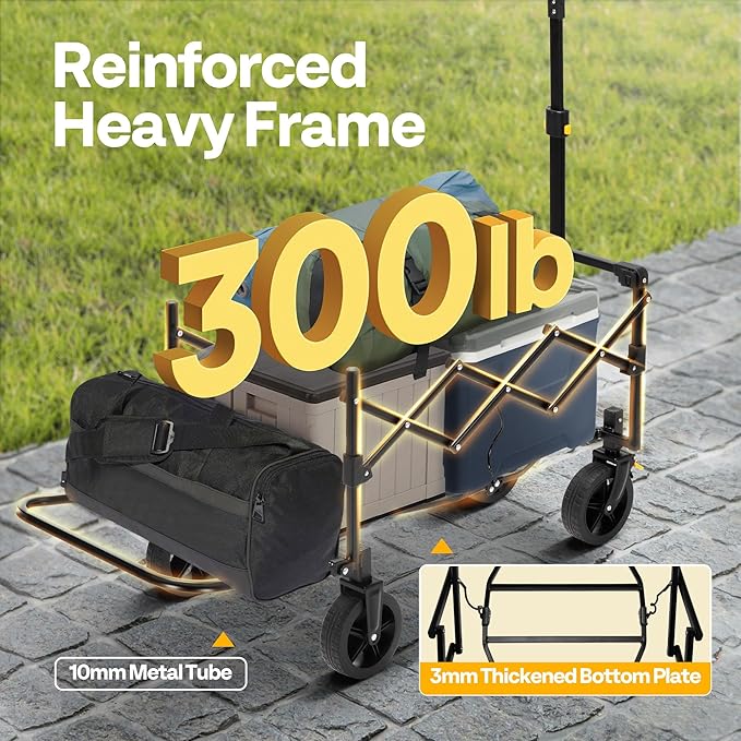 VIVOHOME 130L Collapsible Wagon - Image 3