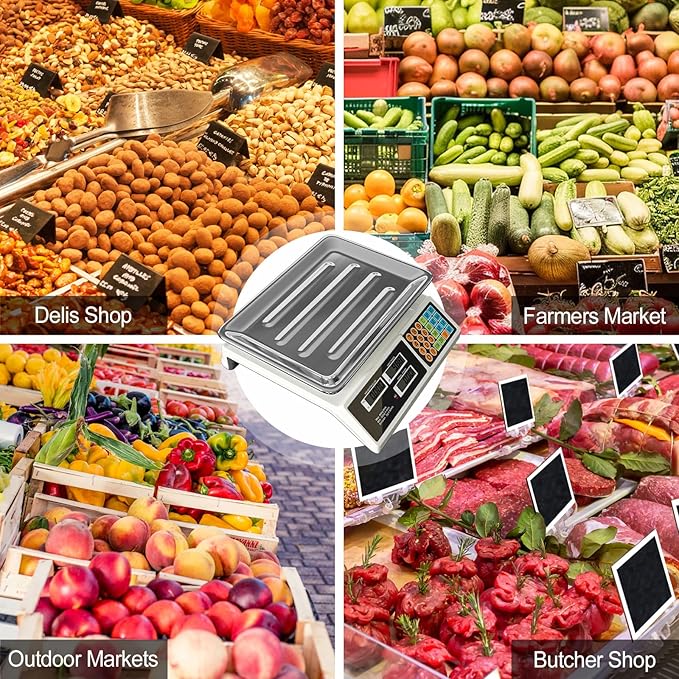 Price Computing Scale 88lb/40kg LCD Digital Commercial Price Scale - Image 8